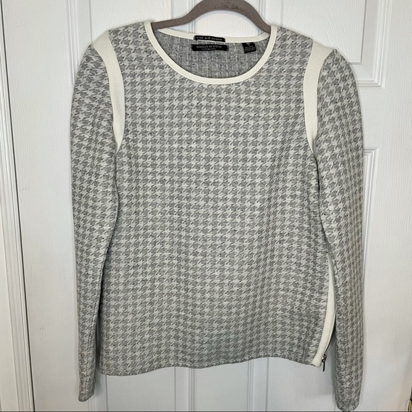 MAISON Scotch Houndstooth Cotton Blend Crewneck Sweater XS - Picture 1 of 6